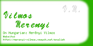 vilmos merenyi business card